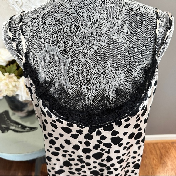 Anthropologie Vintage Y2K Inspired Dalmatian Print Slip Dress Size Medium - Picture 14 of 16